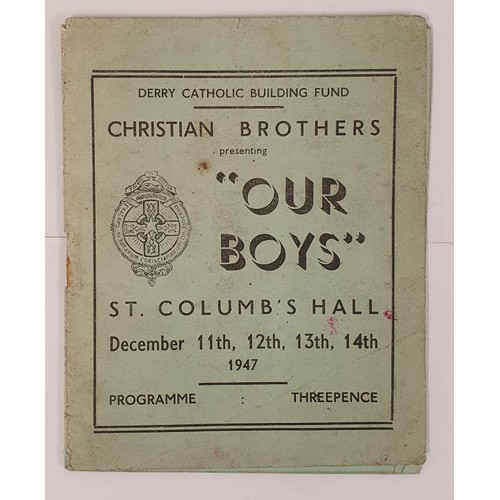 548 - Catholic Fund. Christian Brothers ‘Our Boys’ St. Columb’s hall, December 1947 Prog... 