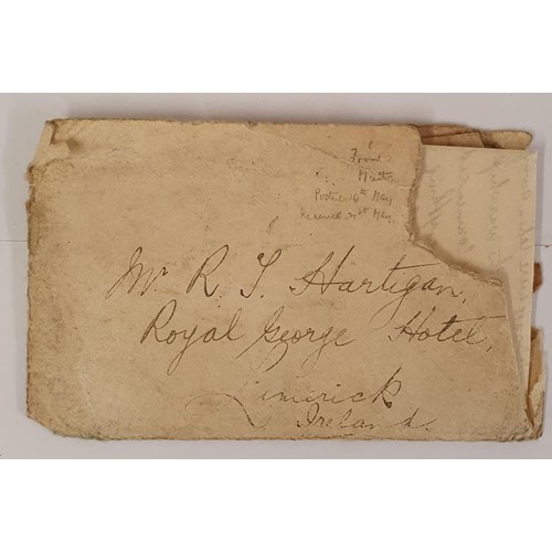 554 - Rare World War One letter by Limerick Soldier. Addressed from Cape Helles, Gallipoli Peninsula, 1st ... 