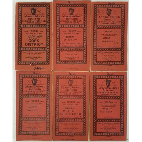 558 - Collection of Ordnance Survey Maps of the Cork area; Cork District/Roaringwater-Bantry Bay/Oyster Ha... 