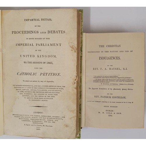 583 - Rev. E. Maurel. S.J. The Church Instructed in the use of Indulgences. Dublin 1901. Fine binding Gilt... 