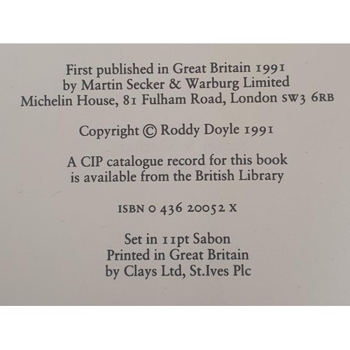 587 - Roddy Doyle; The Van, SIGNED & dedicated first edition, first print HB, Secker & Warburg 199... 