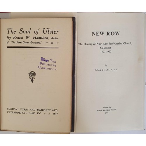 608 - E. W. Hamilton. The Soul of Ulster. 1917. Publisher's copy ex library Robert Lynd and Julie E. Mulli... 