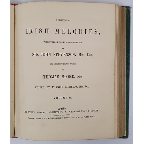 615 - A Selection of Irish Melodies with Symphonies and Accompaniments by sir John Stevenson and words by ... 