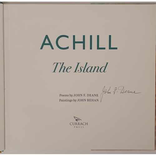 618 - John F. Deane; Achill the Island, SIGNED first edition first print HB, paintings by John Behan,Curra... 