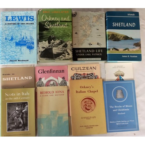 639 - Box of books and pamphlets of Scottish interest – including books on the islands of Lewis, Ork... 