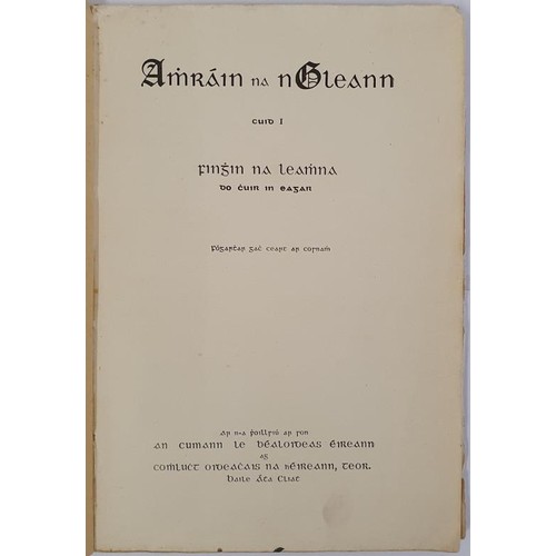 652 - Fingin na leamna ( Fionan Mac coluim ) - AMRAIN Na nGleann, published in 1939 by An Cumann le Bealoi... 