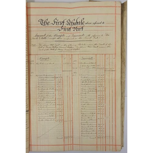 694 - 100 page large folio manuscript in exceptional copper plate handwriting dated 26th January 1886 rela... 