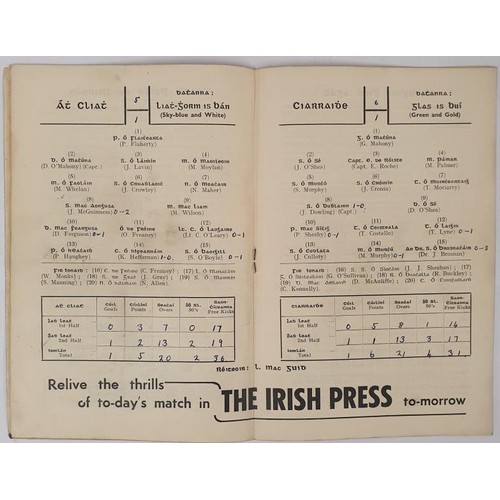 7 - GAA 1955 All Ireland Football Final Programme between Dublin and Kerry, Kerry won by 12pts to 1-6.