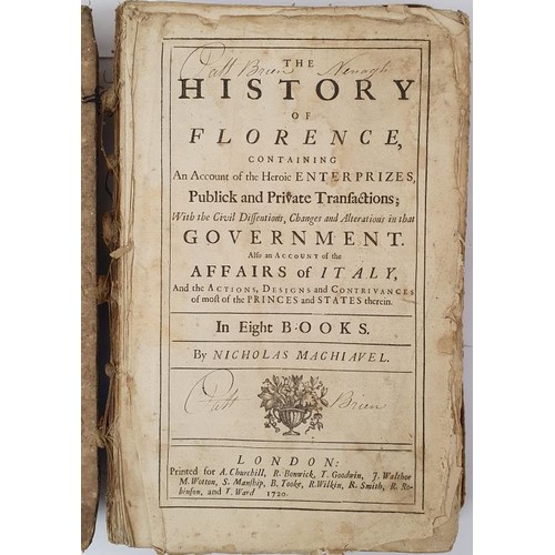 70 - The History of Florence containing an account of the heroic enterprizes public and private transacti... 