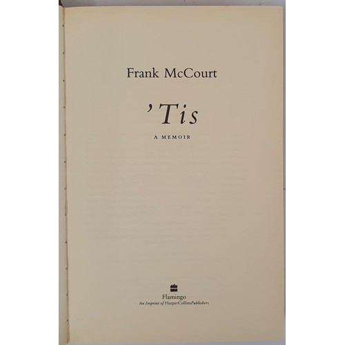 72 - McCourt, Frank. Tis. 1999. 1st/1st. V. good