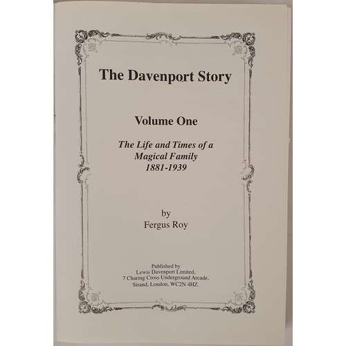 80 - [rare set on Magic] The Davenport Story by Fergus Roy and others. Circa 2009. Large volume set bound... 