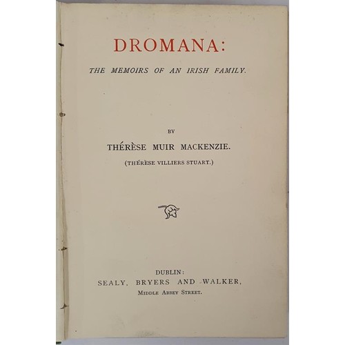 81 - Muir Mackenzie Therese (Therese Villiers Stuart). Dromana, The Memories Of An Irish Family. Dublin: ... 