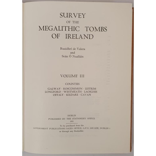 116 - Survey of the Megalithic Tombs of Ireland. Counties Galway, Roscommon, Leitrim, Longford, Westmeath,... 