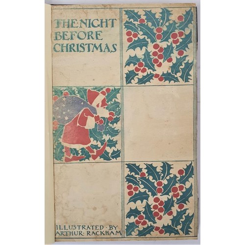 163 - Moore, Clement C. Arthur Rackham. The night before Christmas. 1931. New 1/4 brown calf. Marbled boar... 