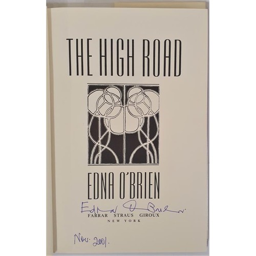 271 - O’Brien, Edna. The High Road. 1988. Farrar Straus & Giroux, USA, 1988. Fine/Fine. 1st. Lilac clo... 