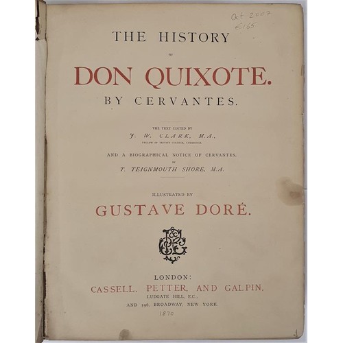 433 - Cervantes/Dore. Don Quixote. 1870. London Cassell, Petter, and Galpin [c. 1870], 1870. A very early ... 