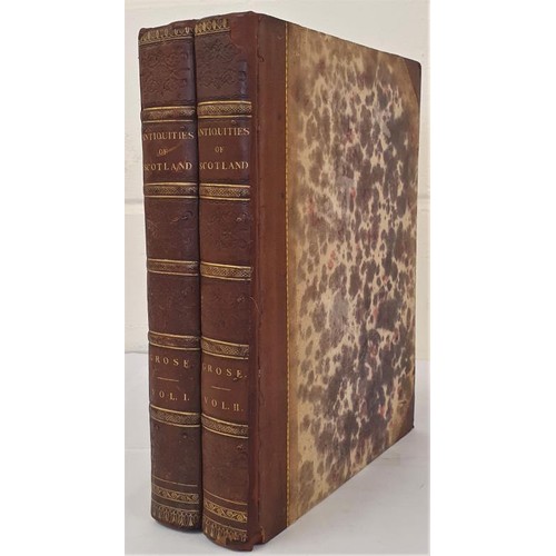 445 - Grose, Francis. Antiquities of Scotland. 1797. 2 vols. Lovely cean plates. Spine professionally reba... 