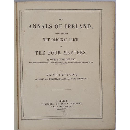 446 - The Annals of Ireland Translated from the Original Irish of the Four Masters with Annotations By Phi... 