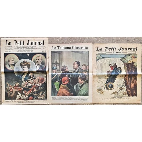 456 - 3 illustrated French/Italian Journals: Le Petit Journal 1907 & 1922 and La Tribuna Illustrata. (... 