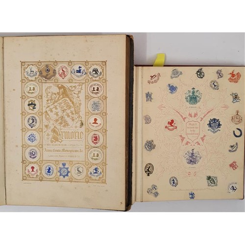 634 - Heraldic Interest X 2 Titles; 2 Albums with Arms ,Crests and Monograms with some Irish Families. Fro... 