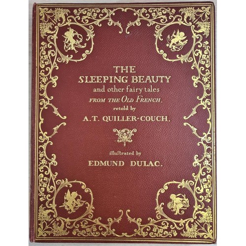 82 - Quiller-Couch/Dulac. Sleeping Beauty. 1910. Red embossed gilt covers. Lrg. 8vo.