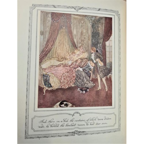 82 - Quiller-Couch/Dulac. Sleeping Beauty. 1910. Red embossed gilt covers. Lrg. 8vo.