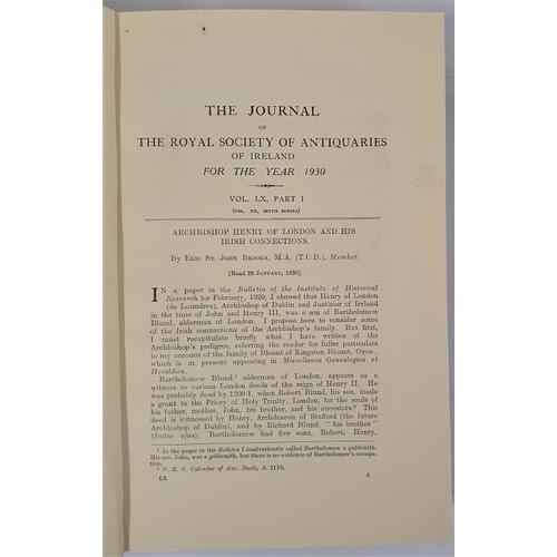 77 - ROYAL SOCIETY OF ANTIQUARIES] The Journal of the Royal Society of Antiquaries of Ireland formerly Th... 