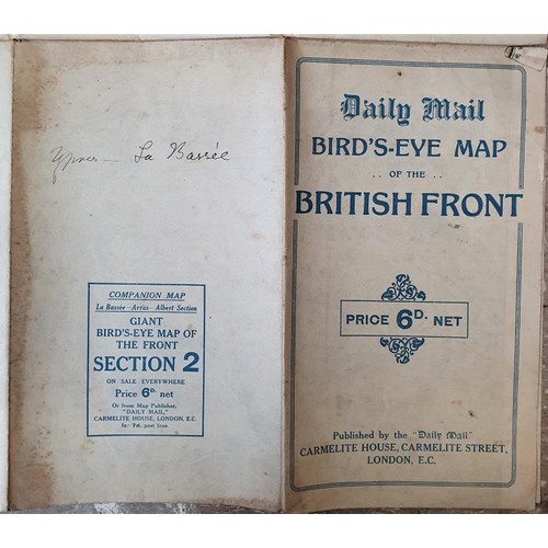 79 - World War 1: Daily Mail Giant (Colour) Bird's- Eye Map of the Front, 70cm X 120cm;Daily Mail War Pan... 