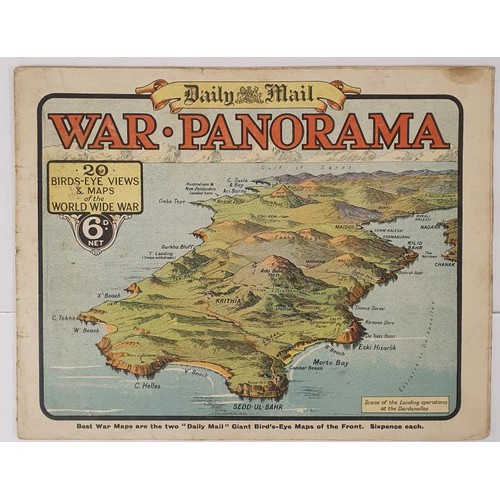 79 - World War 1: Daily Mail Giant (Colour) Bird's- Eye Map of the Front, 70cm X 120cm;Daily Mail War Pan... 