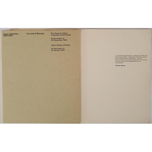 82 - Louis Le Brocquy. Exhibition catalogue. Seven Tapestries. 1948/1995. Venues Dublin & Belfast Nov... 