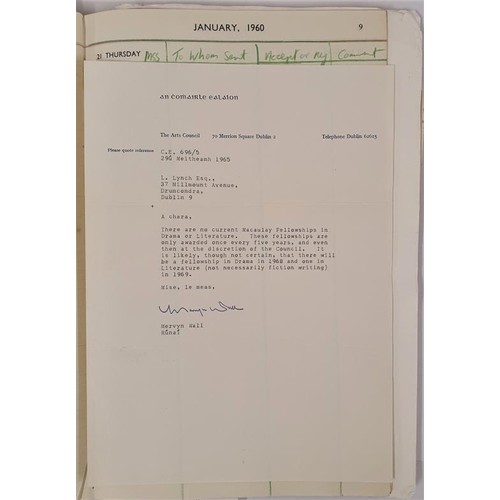 83 - A unique archive of material relating to Irish Playwright and author Liam Lynch, who play Do Thrushe... 