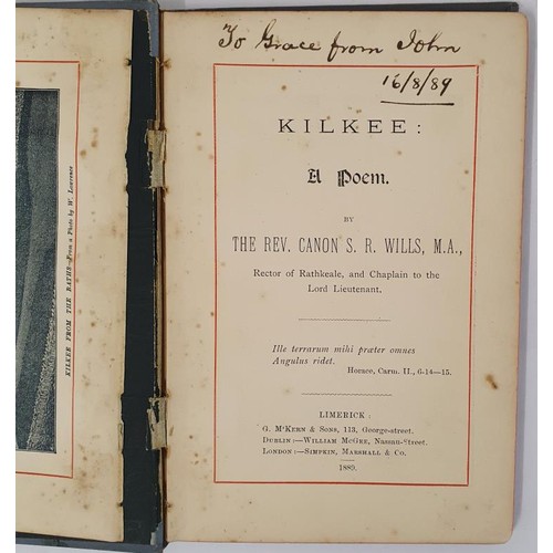 132 - Kilkee a Poem Wills, the Rev. Canon S. R Published by M'kern, Limerick, 1889, 1st Ed