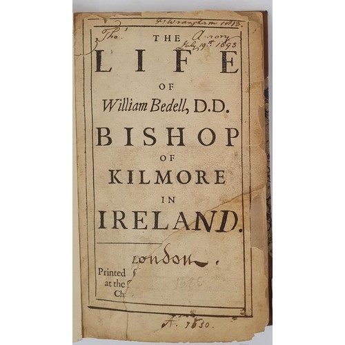 156 - THE LIFE OF WILLIAM BEDELL, D.D. BISHOP OF KILMORE IN IRELAND Burnet, Gilbert Published by John Sout... 