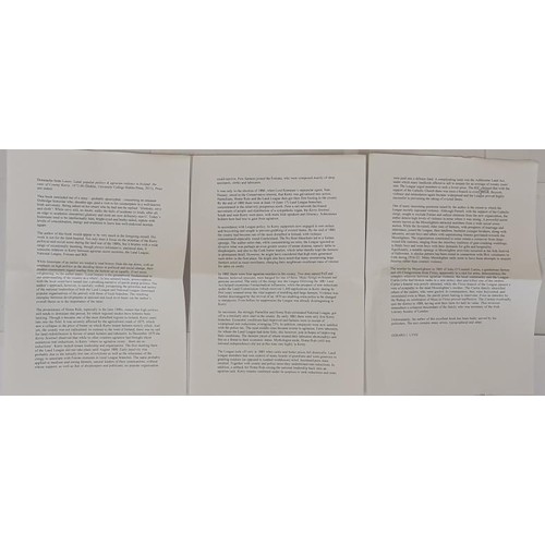 166 - Land, Popular Politics and Agrarian Violence in Ireland. Case of Kerry 1872-86 by Donncha Sean Lucy.... 