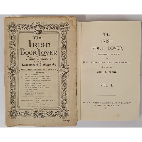 197 - The Irish Book Lover A Monthly Review of Irish Literature & Bibliography , Vol 1-6 bound, 1910-1... 