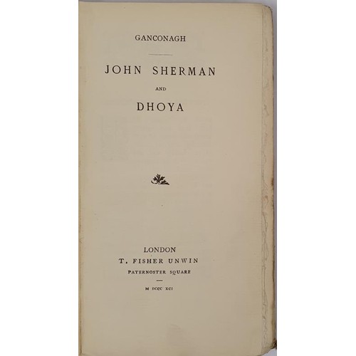 220 - William B. Yeats. John Sherman and Dhoya.1891.1st edition. One of only 365 copies bound in the origi... 