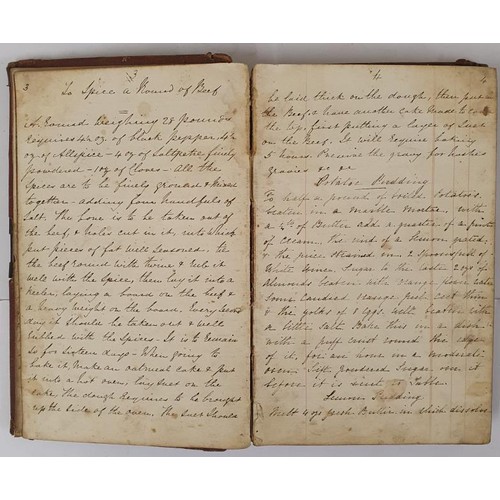 222 - Manuscript Receipe Book c 1860's. In excess of 130 pages of hand written receipes, at the rear an in... 