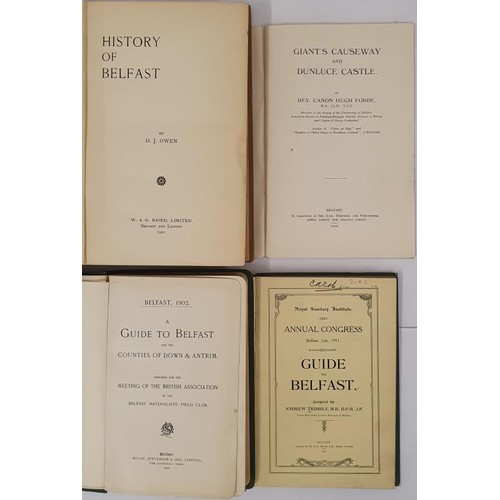 227 - History of Belfast by D J Owen,1921; Guide to Belfast,1911 compiled by Andrew Trimble with folding m... 