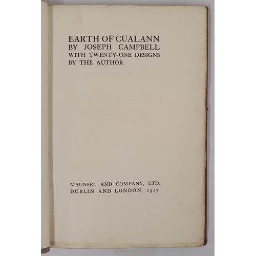 253 - EARTH OF CUALANN; With Twenty-One Designs by the Author Campbell, Joseph (MacCathmhaoil, Seosamh) Pu... 