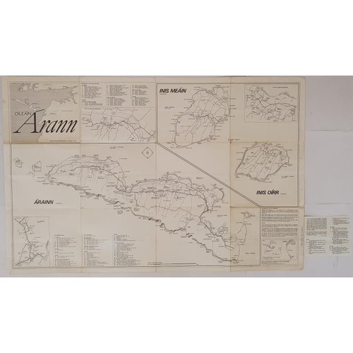 268 - [Tim Robinson Map]. Oileán Árann. : A Map of the Aran Islands, Co. Galway, Eire. 1975.... 