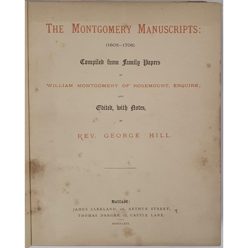 338 - The Montgomery Manuscripts 1603 – 1706, rear board detached