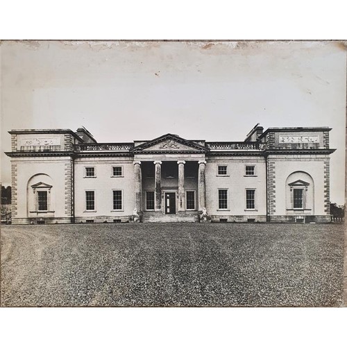 341 - A collection of large format photographs of Georgian buildings in the Midlands including emo Court, ... 