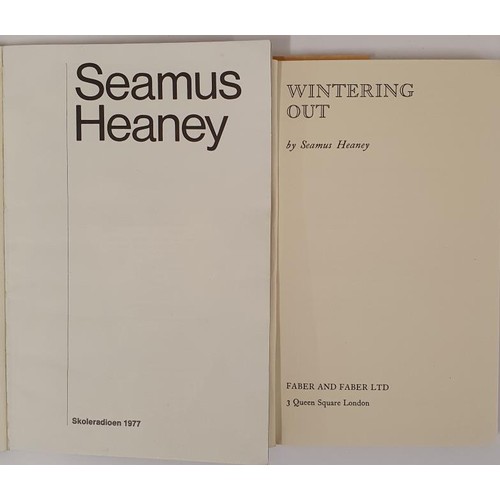 347 - Seamus Heaney: Wintering Out SIGNED with the inscription 