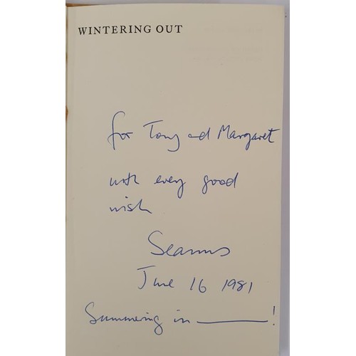 347 - Seamus Heaney: Wintering Out SIGNED with the inscription 