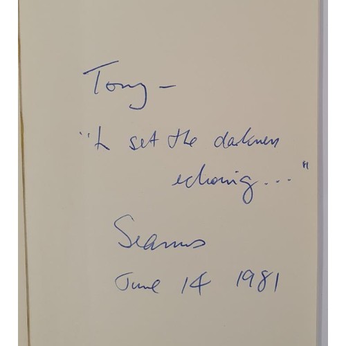 351 - Seamus Heaney; Door into the Dark,1969. SIGNED with the inscription 