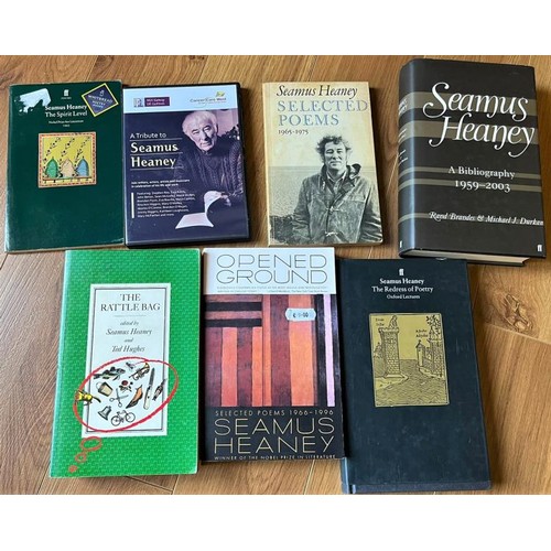 356 - Seamus Heaney 6 books and one DVD – Selected Poems 1965-1975 Faber and Faber paperback, The Sp... 