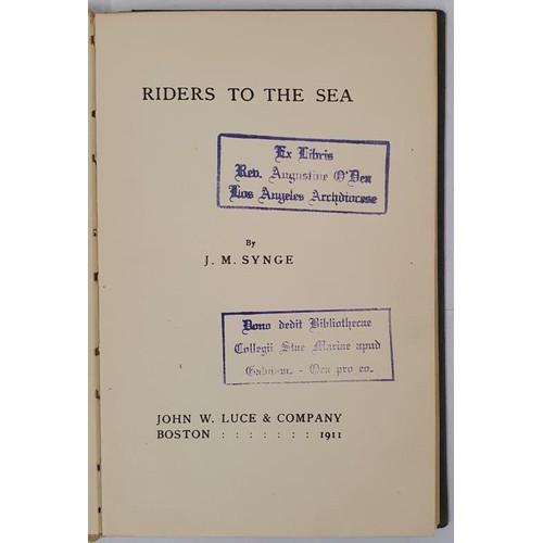 359 - RIDERS TO THE SEA J. M. Synge Published by John W. Luce and Company, Boston, 1911