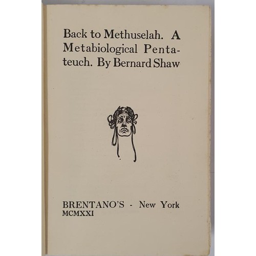 363 - Back to Methuselah: A Metabiological Pentateuch Shaw, George Bernard Published by New York, NY, Bren... 