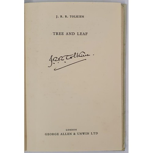 364 - Tree and Leaf by J R R Tolkien, 1964, 1st edition, 1st printing, dj, not price clipped, used conditi... 