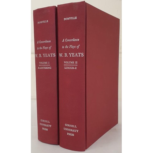 371 - Domville, A Concordance of the Plays of WB Yeats, Cornell Univ Press, 1972, 2 vols large 8vo, almost... 